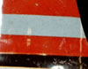 Ejemplo de motivo de diseño con bandas en rojo y azul claro