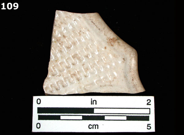 STONEWARE, WHITE SALT GLAZED specimen 109 