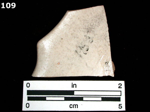 STONEWARE, WHITE SALT GLAZED specimen 109 rear view