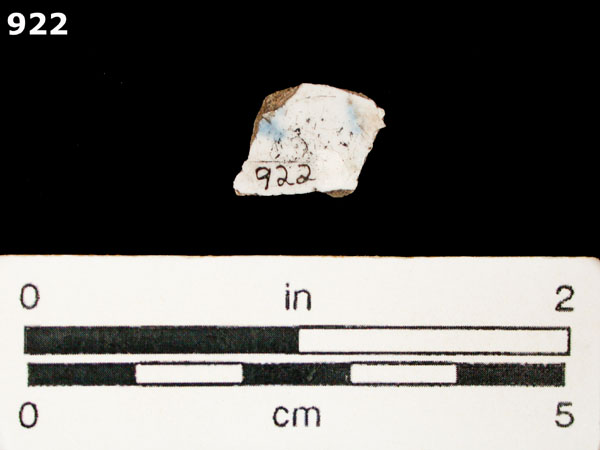 SAN AGUSTIN BLUE ON WHITE specimen 922 rear view