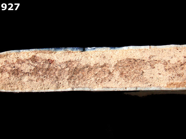 SAN AGUSTIN BLUE ON WHITE specimen 927 side view