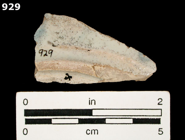 PUEBLA BLUE ON WHITE specimen 929 rear view