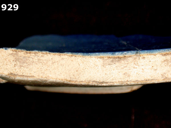 PUEBLA BLUE ON WHITE specimen 929 side view