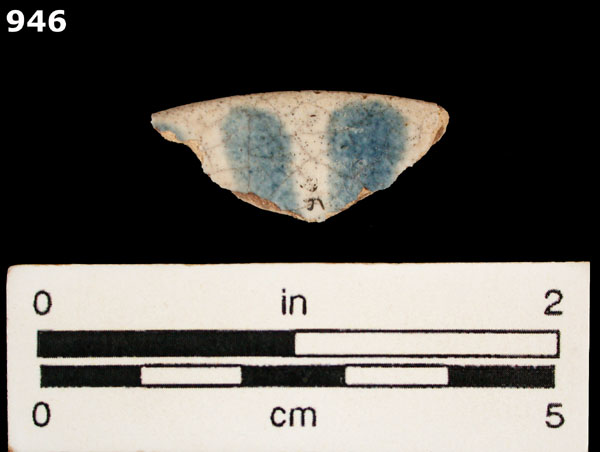 PUEBLA BLUE ON WHITE specimen 946 front view