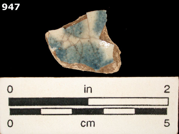 PUEBLA BLUE ON WHITE specimen 947 