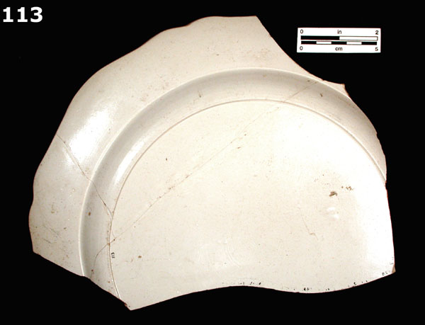 STONEWARE, WHITE SALT GLAZED specimen 113 rear view