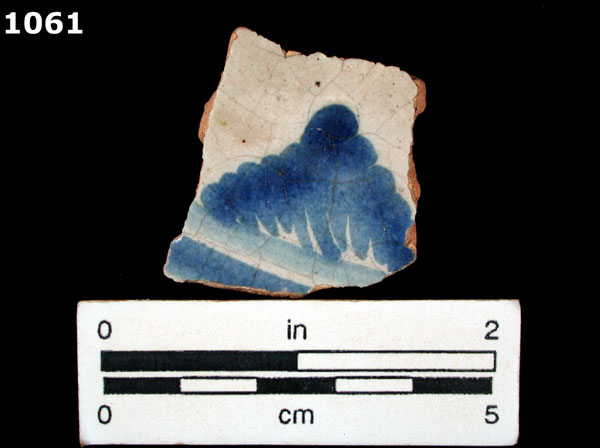 PUEBLA BLUE ON WHITE specimen 1061 front view