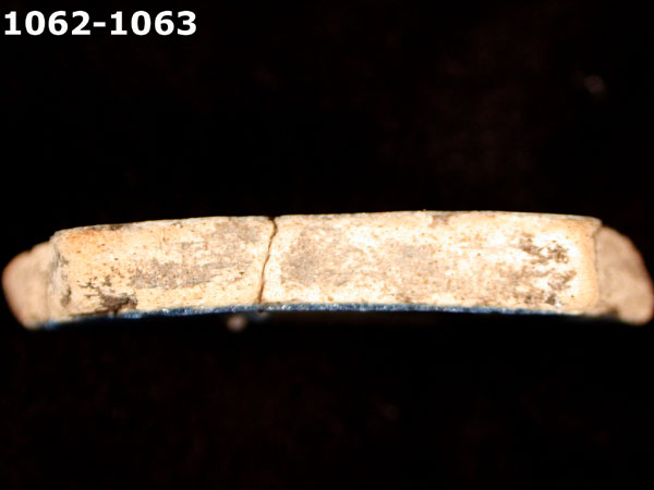 PUEBLA BLUE ON WHITE specimen 1062 side view