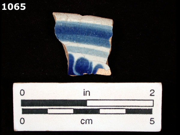 PUEBLA BLUE ON WHITE specimen 1065 front view
