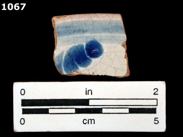 PUEBLA BLUE ON WHITE specimen 1067 front view