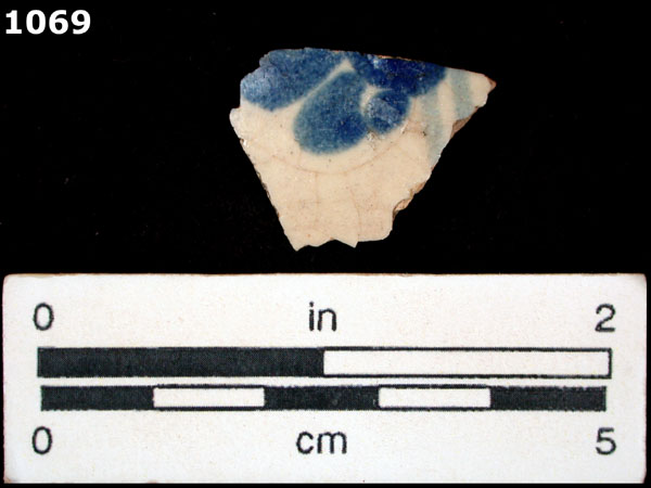 PUEBLA BLUE ON WHITE specimen 1069 front view