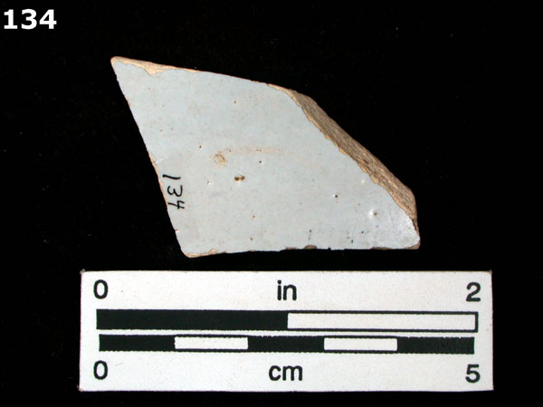 DELFTWARE, PLAIN specimen 134 rear view
