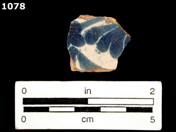 PUEBLA BLUE ON WHITE specimen 1078 front view