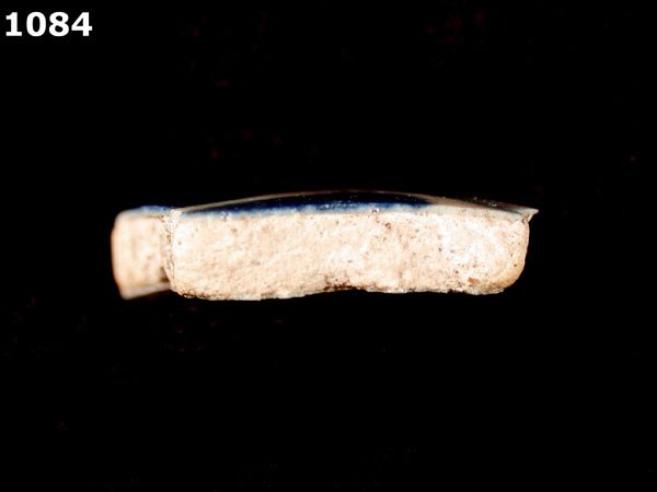 PUEBLA BLUE ON WHITE specimen 1084 side view