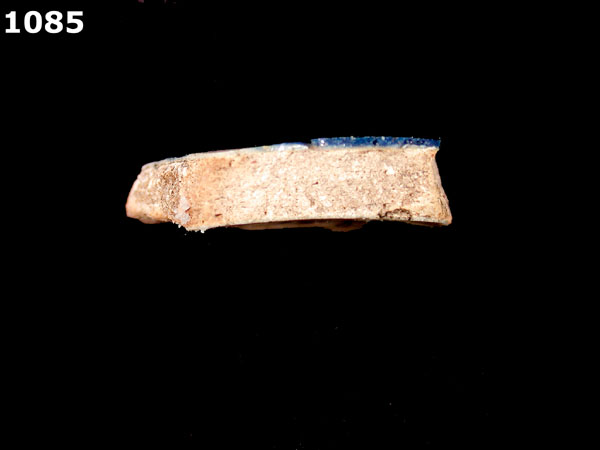 PUEBLA BLUE ON WHITE specimen 1085 side view