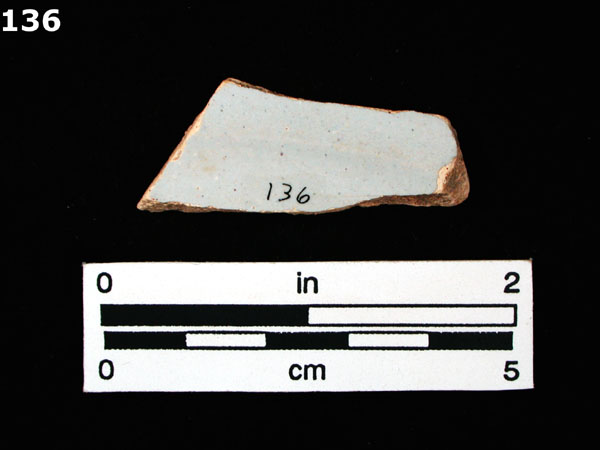 DELFTWARE, PLAIN specimen 136 rear view