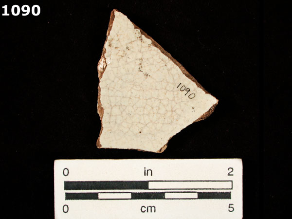 PUEBLA BLUE ON WHITE specimen 1090 rear view