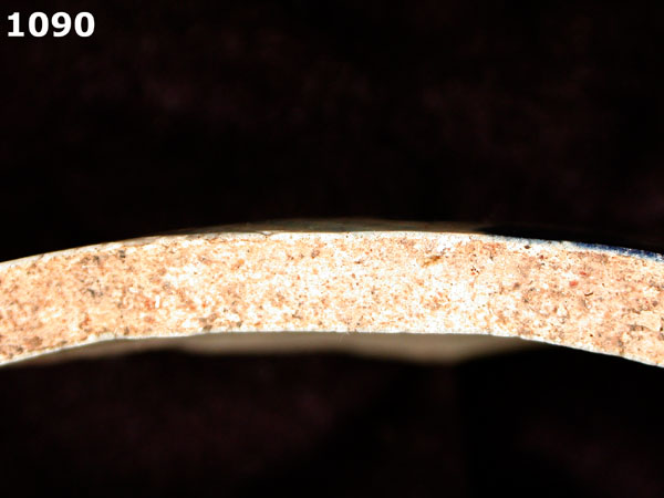 PUEBLA BLUE ON WHITE specimen 1090 side view