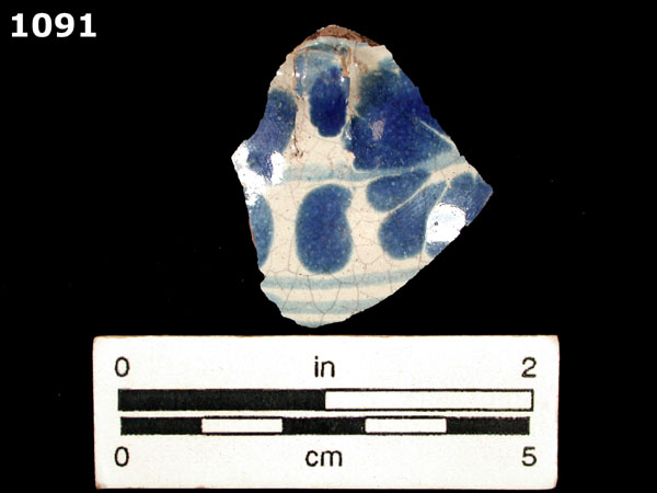 PUEBLA BLUE ON WHITE specimen 1091 