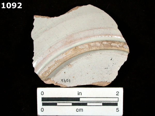 PUEBLA BLUE ON WHITE specimen 1092 rear view