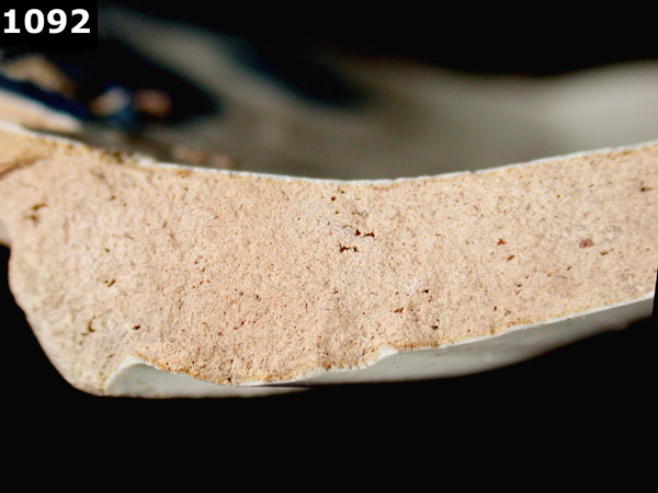 PUEBLA BLUE ON WHITE specimen 1092 side view