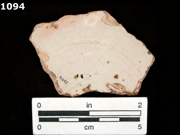 PUEBLA BLUE ON WHITE specimen 1094 rear view