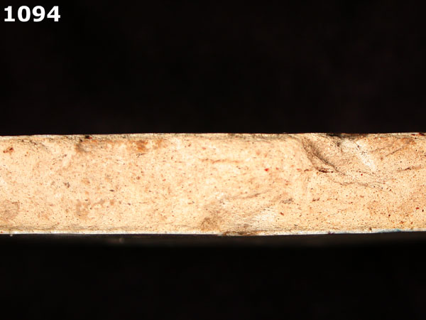 PUEBLA BLUE ON WHITE specimen 1094 side view