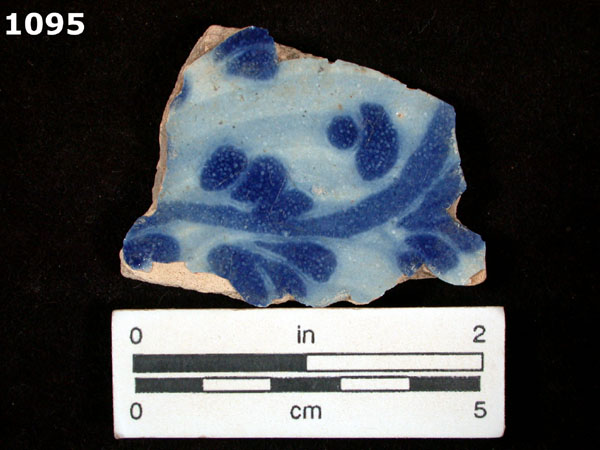 PUEBLA BLUE ON WHITE, BLUE WASH VARIANT specimen 1095 front view