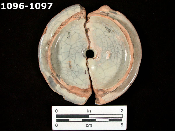 PUEBLA BLUE ON WHITE specimen 1096 rear view