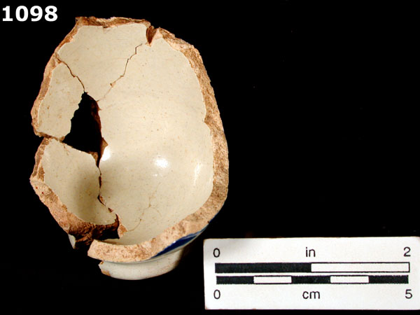 PUEBLA BLUE ON WHITE specimen 1098 rear view