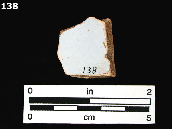 DELFTWARE, PLAIN specimen 138 rear view