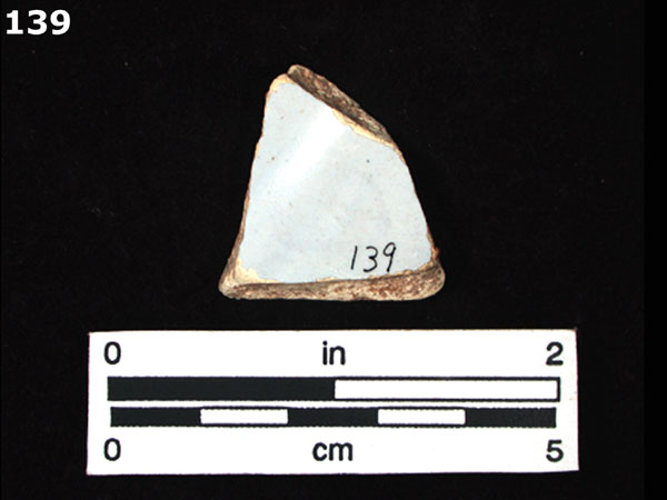 DELFTWARE, PLAIN specimen 139 rear view