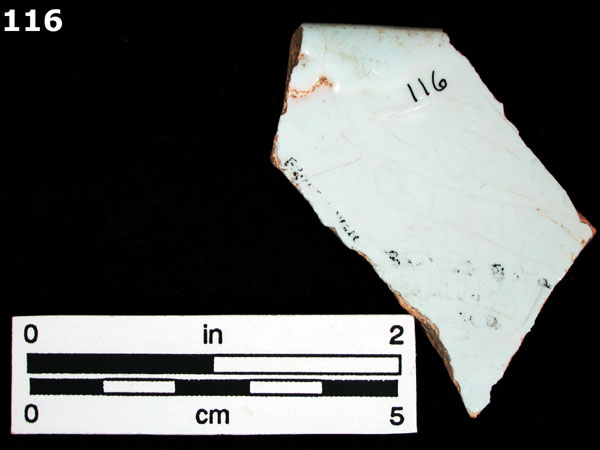 FAIENCE, SAINT CLOUD POLYCHROME specimen 116 rear view