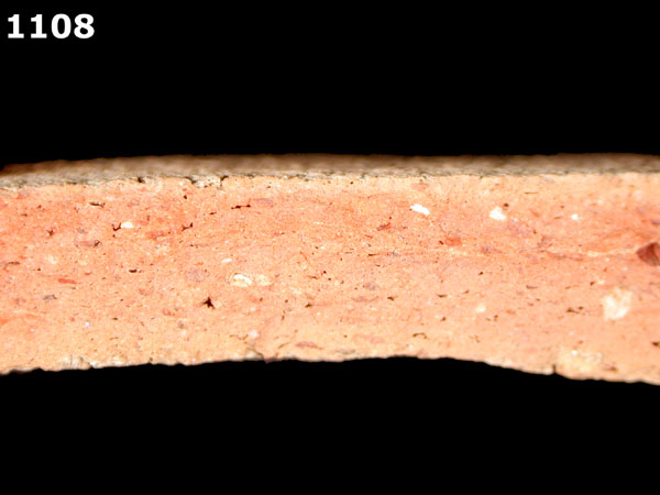 UNGLAZED COARSE EARTHENWARE (GENERIC) specimen 1108 side view