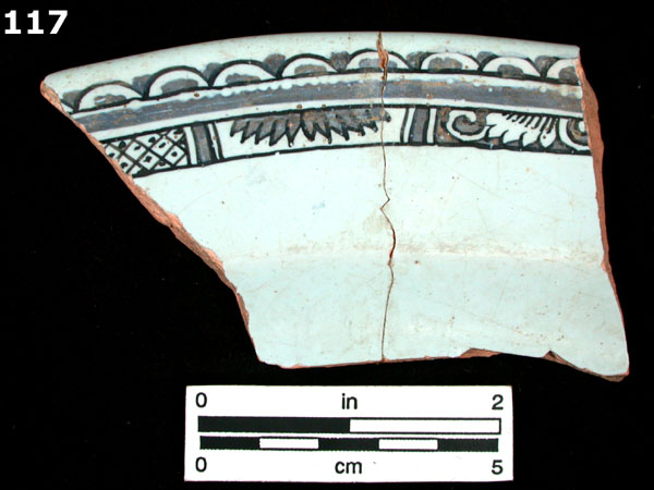 FAIENCE, SAINT CLOUD POLYCHROME specimen 117 front view