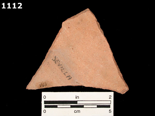 UNGLAZED COARSE EARTHENWARE (GENERIC) specimen 1112 rear view