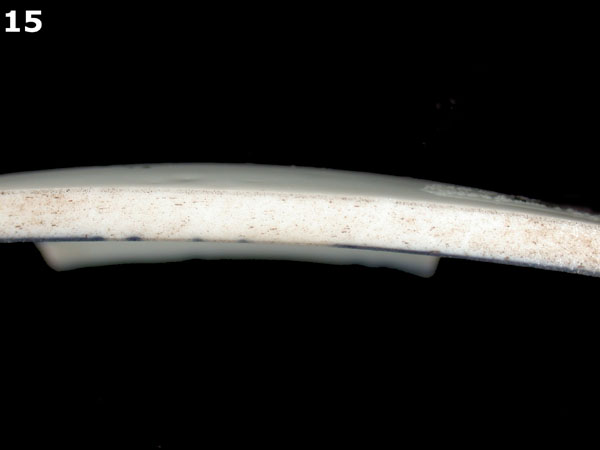 PORCELAIN, CH ING BLUE ON WHITE specimen 15 side view