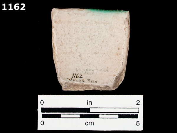 COLUMBIA PLAIN GREEN DIPPED specimen 1162 rear view