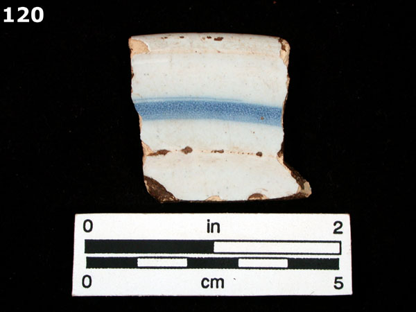 FAIENCE, BRITTANY BLUE ON WHITE specimen 120 front view