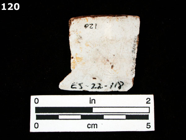 FAIENCE, BRITTANY BLUE ON WHITE specimen 120 rear view