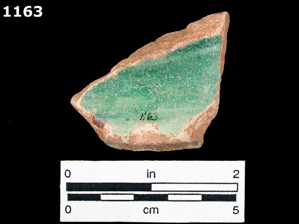 COLUMBIA PLAIN GREEN DIPPED specimen 1163 rear view