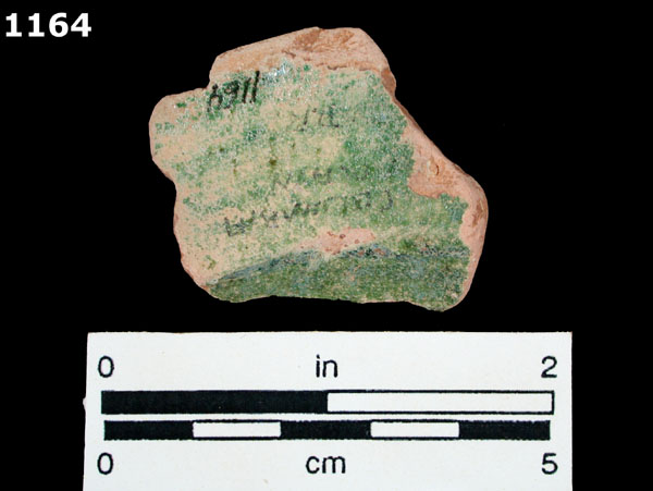 COLUMBIA PLAIN GREEN DIPPED specimen 1164 rear view