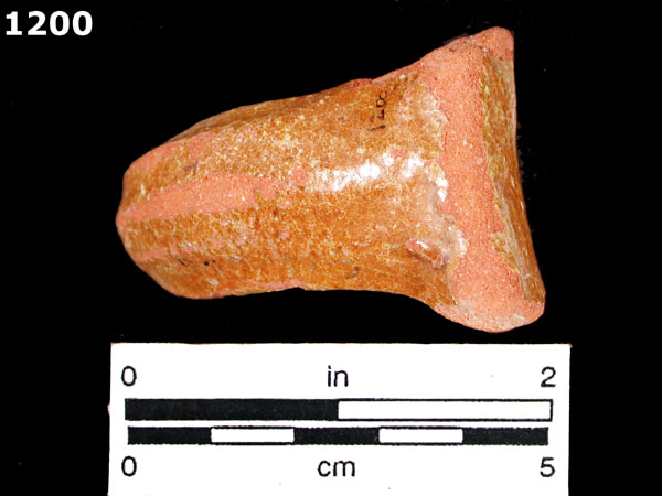 SIXTEENTH CENTURY LEAD-GLAZED REDWARE specimen 1200 rear view