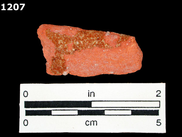 SIXTEENTH CENTURY LEAD-GLAZED REDWARE specimen 1207 front view