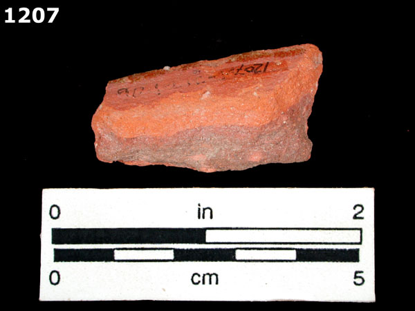 SIXTEENTH CENTURY LEAD-GLAZED REDWARE specimen 1207 rear view