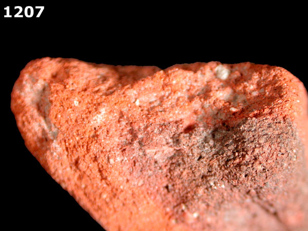 SIXTEENTH CENTURY LEAD-GLAZED REDWARE specimen 1207 side view