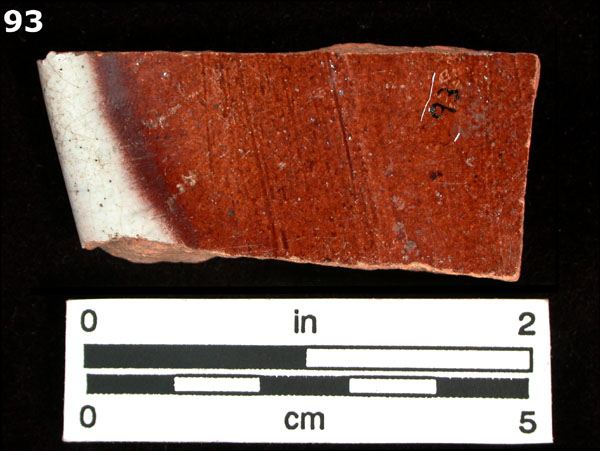 FAIENCE, ROUEN POLYCHROME specimen 93 rear view