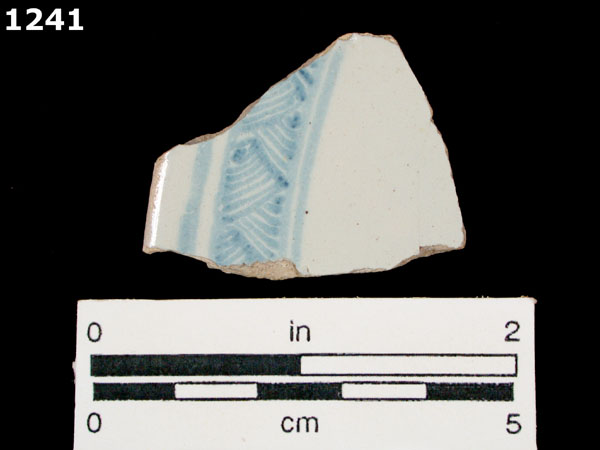 PUEBLA BLUE ON WHITE, LATE specimen 1241 front view