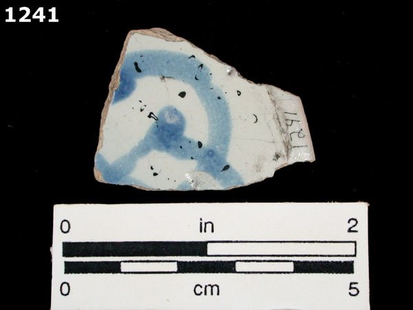 PUEBLA BLUE ON WHITE, LATE specimen 1241 rear view