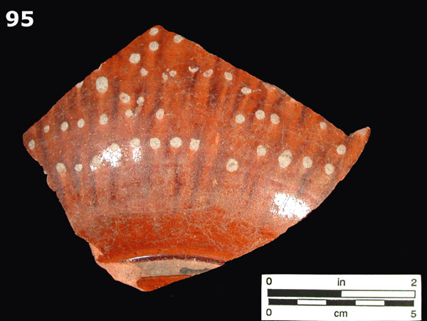 FAIENCE, ROUEN PLAIN specimen 95 rear view